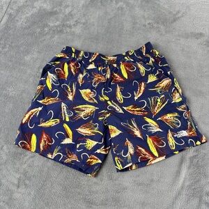 The North Face Men's Athletic Shorts - Navy with Multicolor Pattern